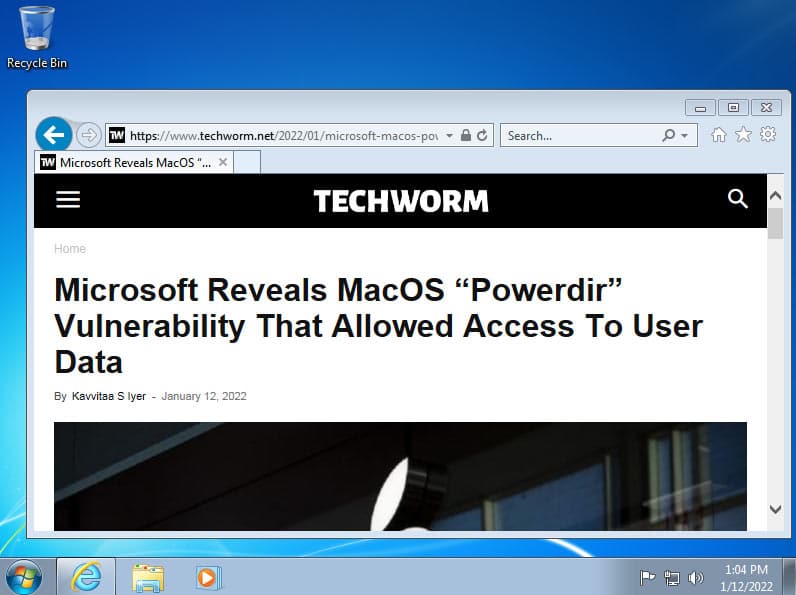 Windows 7 installiert