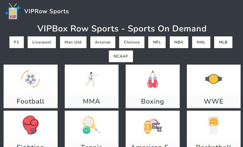 viprow sports - streaming sportivo