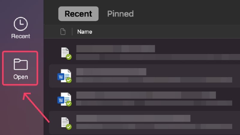ms word apri file