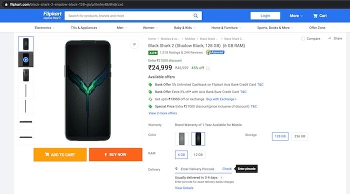 offre black shark 2