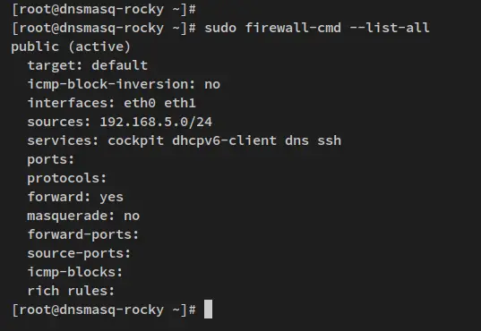 verificar firewalld