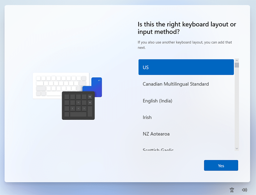 Layout do Teclado do Windows 11