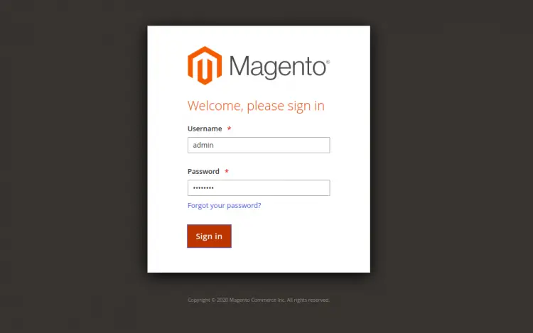 Magento-Login