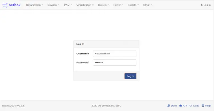 Netbox 로그인