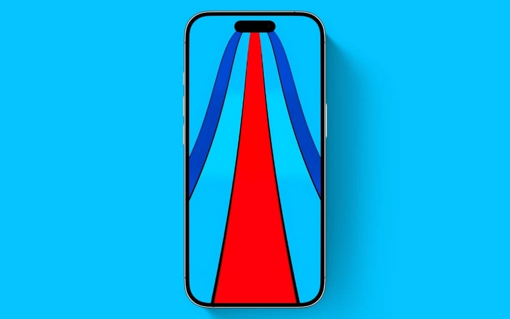 центральная полоса динамический остров обои для iphone