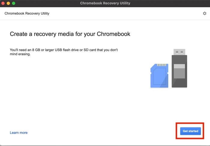 始める chrome os flex