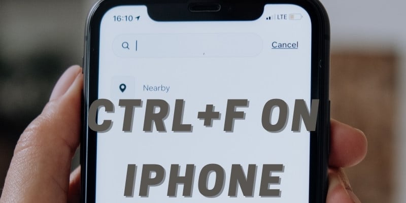 contrôle f sur iphone