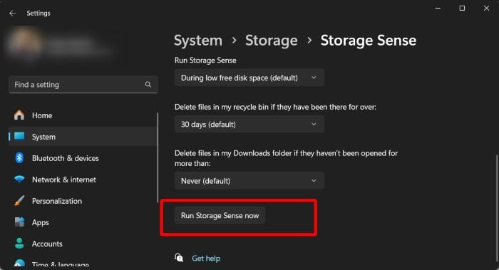 como excluir arquivos antigos automaticamente no windows 11?