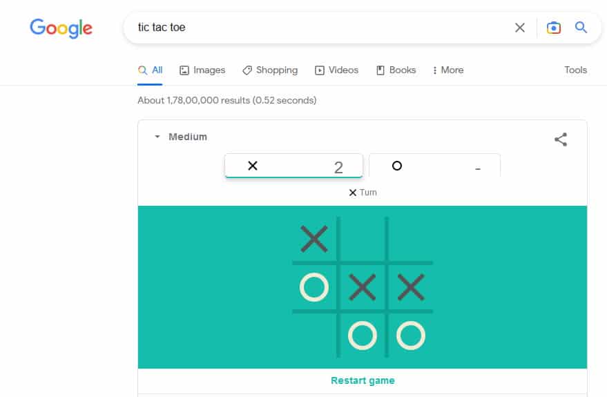 Jogo oculto do Google