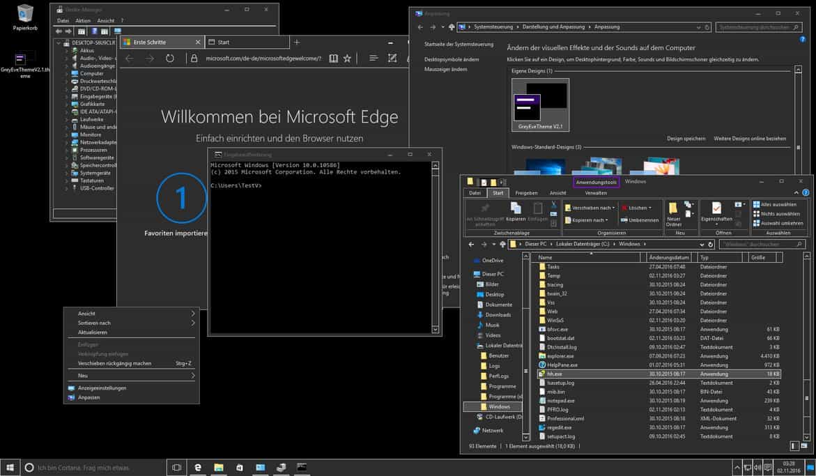 windows 10 dark theme - Beste Windows 10 Themen und Skins