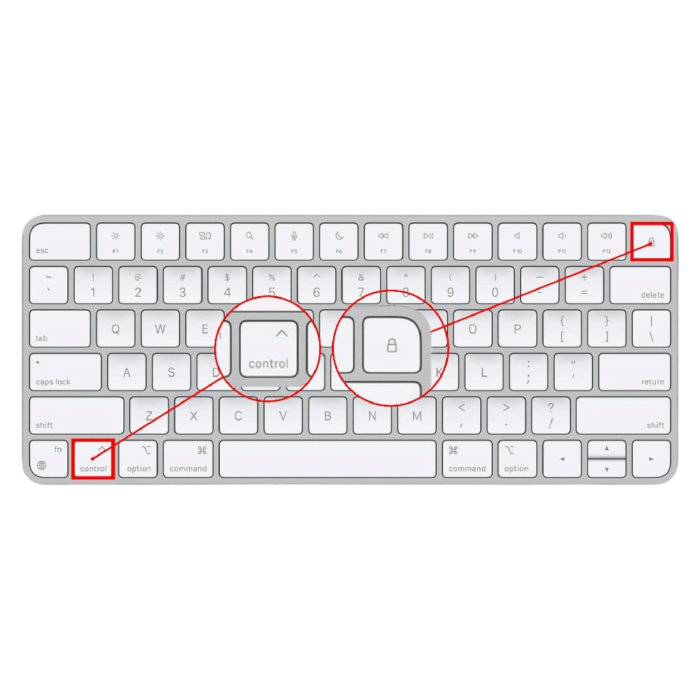 contrôle + alimentation/eject