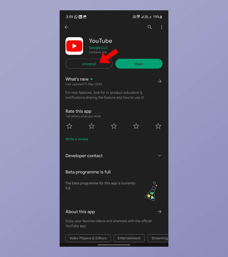 удалить обновления youtube как отключить youtube shorts