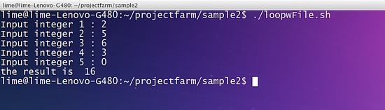 Instruction de boucle While dans le script shell Bash