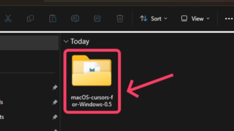 macOSカーソル用Windowsフォルダに入る