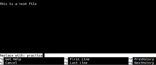 Text in Nano ersetzen