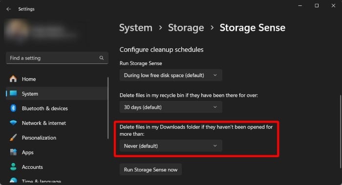como excluir arquivos antigos automaticamente no windows 11?