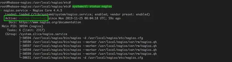 Nagiosのステータスを確認