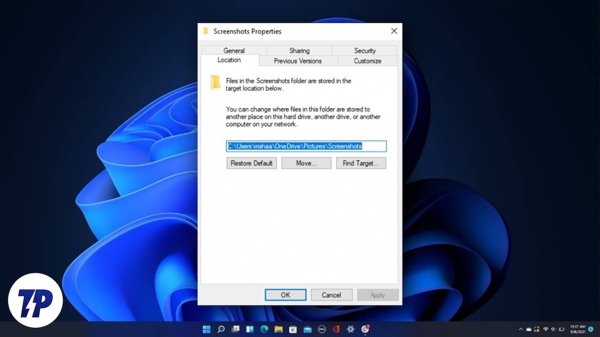 comment changer le dossier de captures d'écran par défaut de windows 11