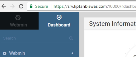 Webmin protetto con Let's encrypt