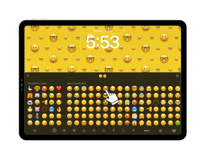 iPadロック画面をカスタマイズするための究極ガイド - 壁紙用の絵文字を選択