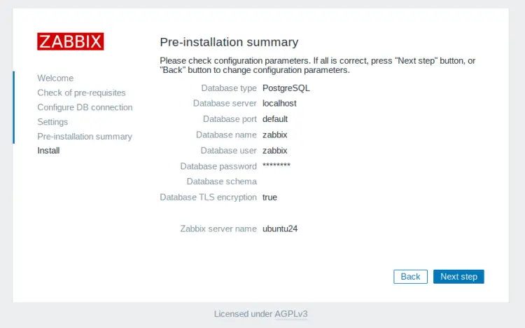 vérifier la configuration