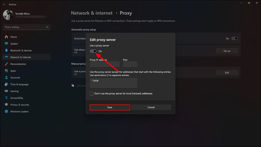 Proxy in Windows deaktivieren