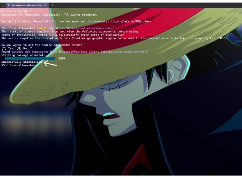 windows 위젯 패키지가 제거됨