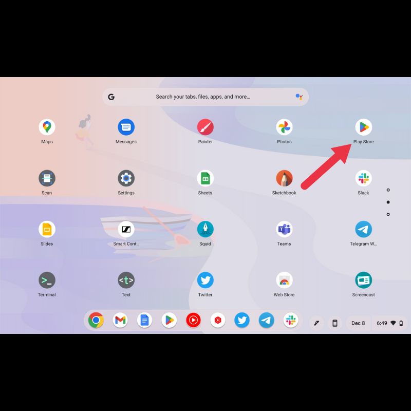 ChromeOSのアプリドロワー内のPlayストア