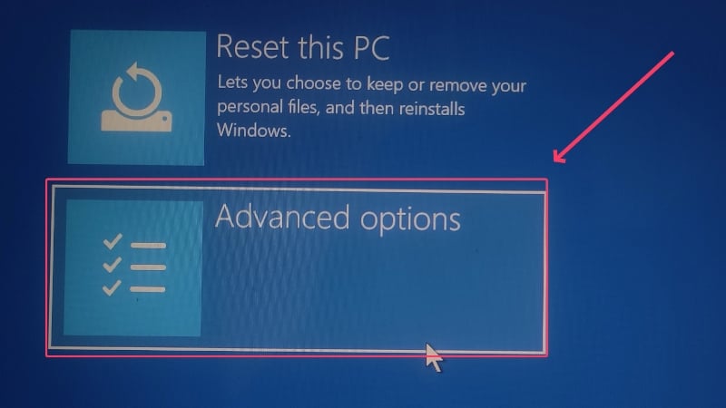 options avancées sur windows