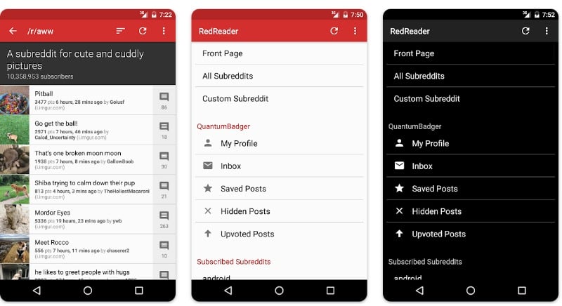 redreader app for reddit