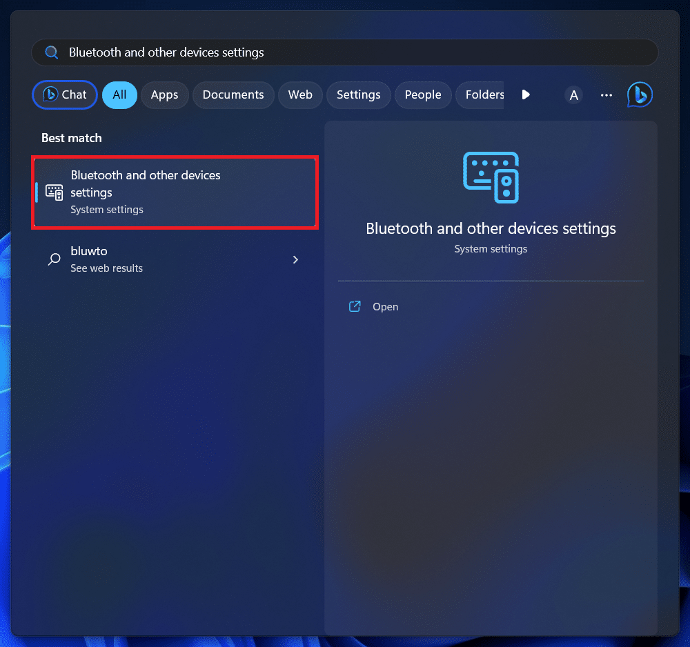 Paramètres Bluetooth et autres appareils