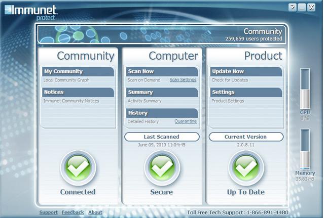 Windows用の無料アンチウイルスソフトウェアトップ10 - immunet antivirus