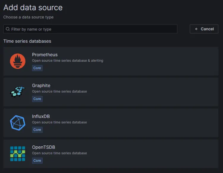 Datenquelle in Grafana hinzufügen