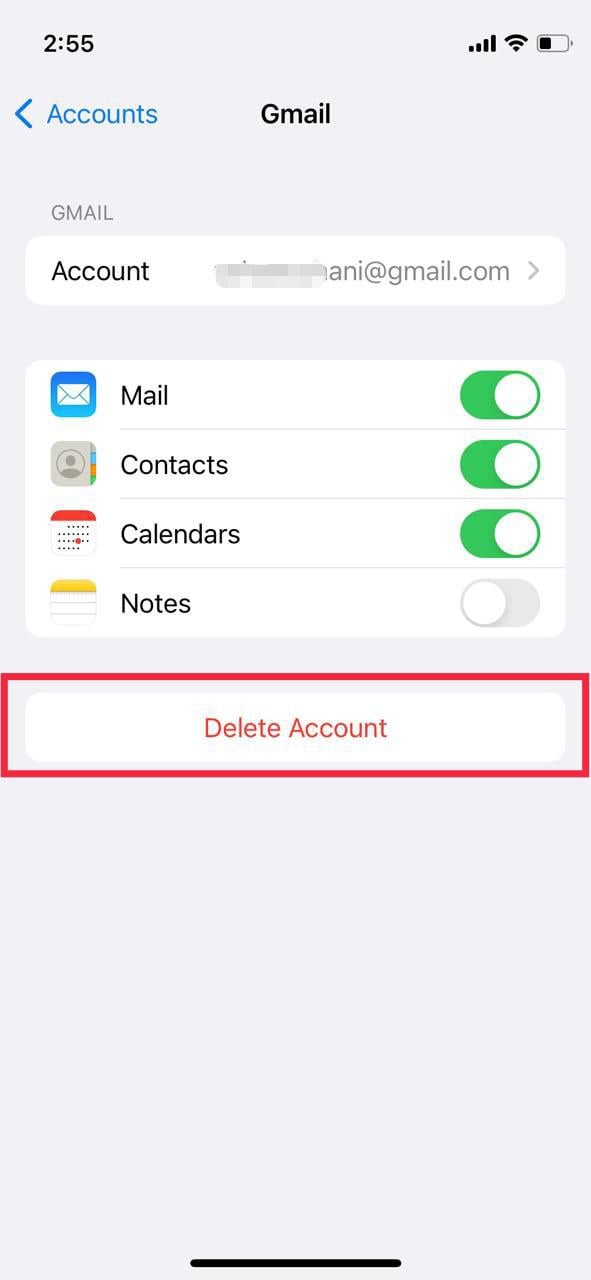 아이폰에서 gmail 로그아웃