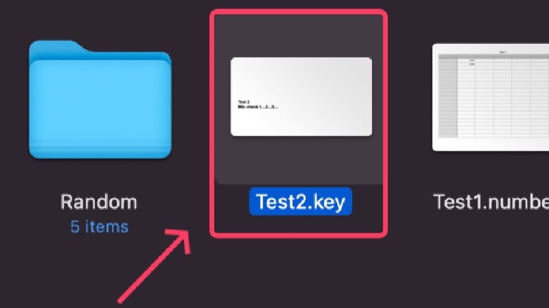 サポートされているKeynoteファイルを開く