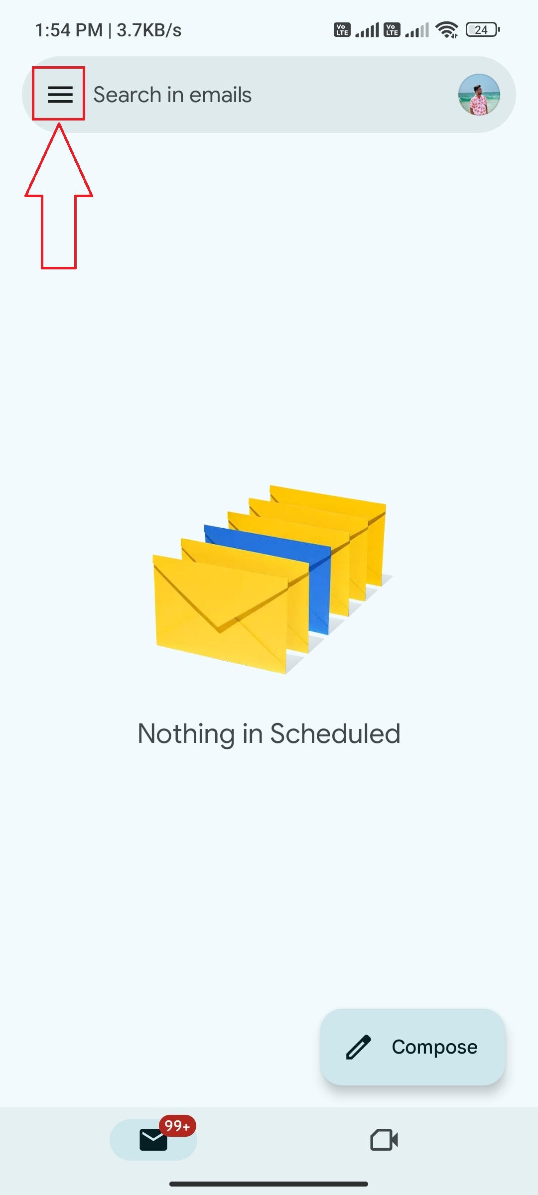 come annullare l'invio di email su outlook e gmail- accesso alle impostazioni di gmail su android