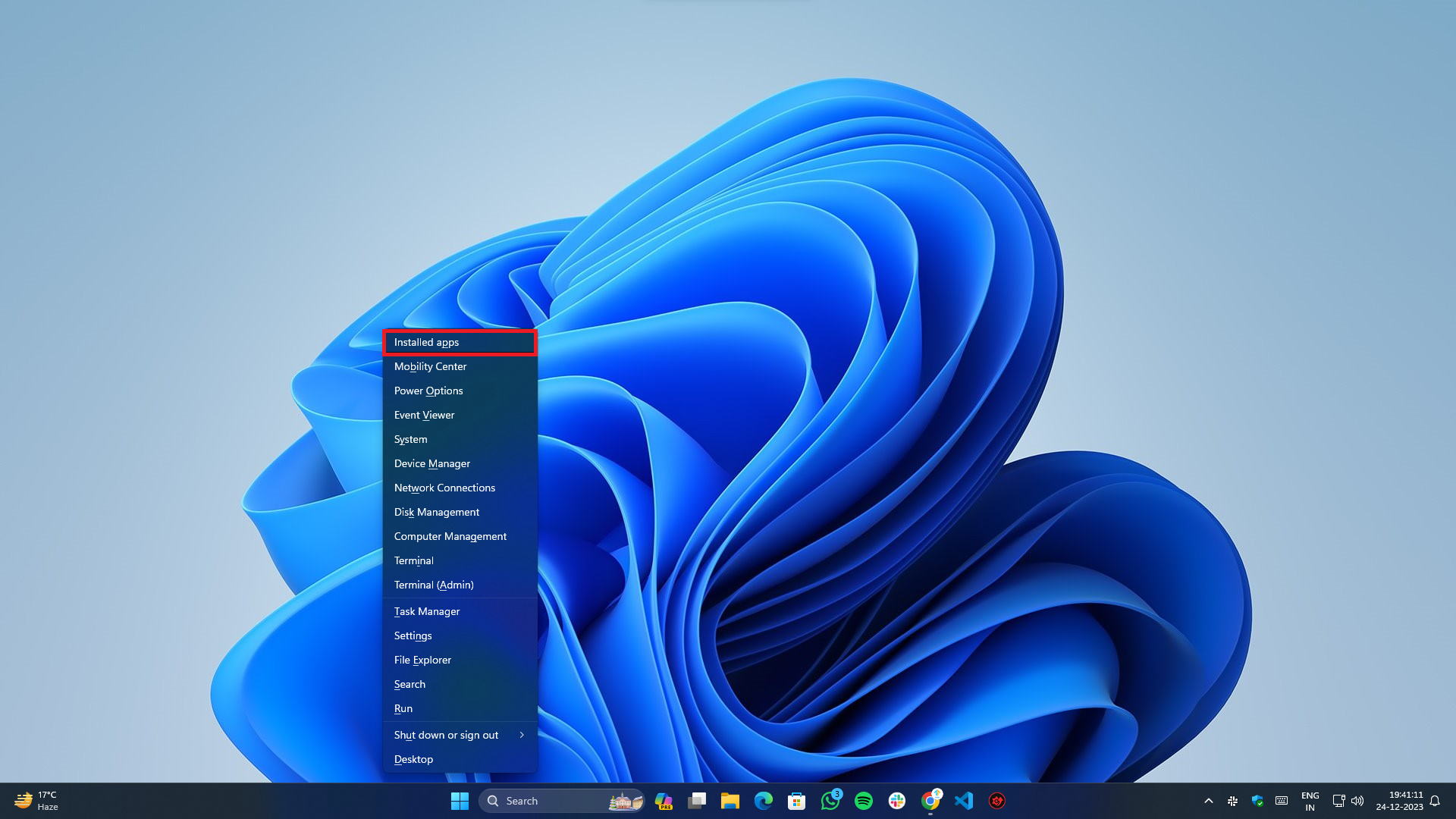 Beheben des Clock Watchdog Timeout unter Windows - Startmenü Popup-Menü