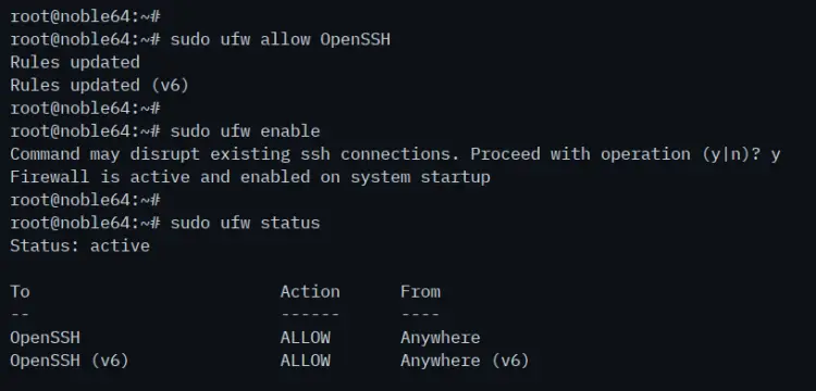configurar ufw