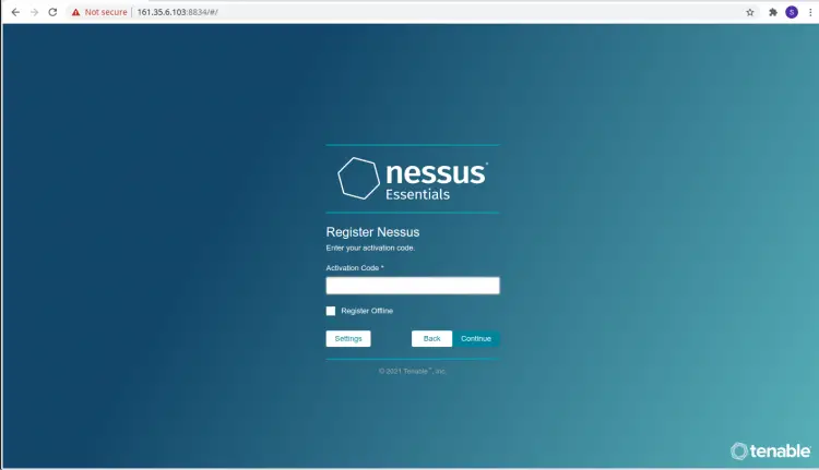 Registra Nessus