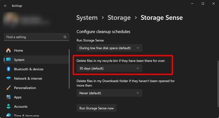 como excluir arquivos antigos automaticamente no windows 11?