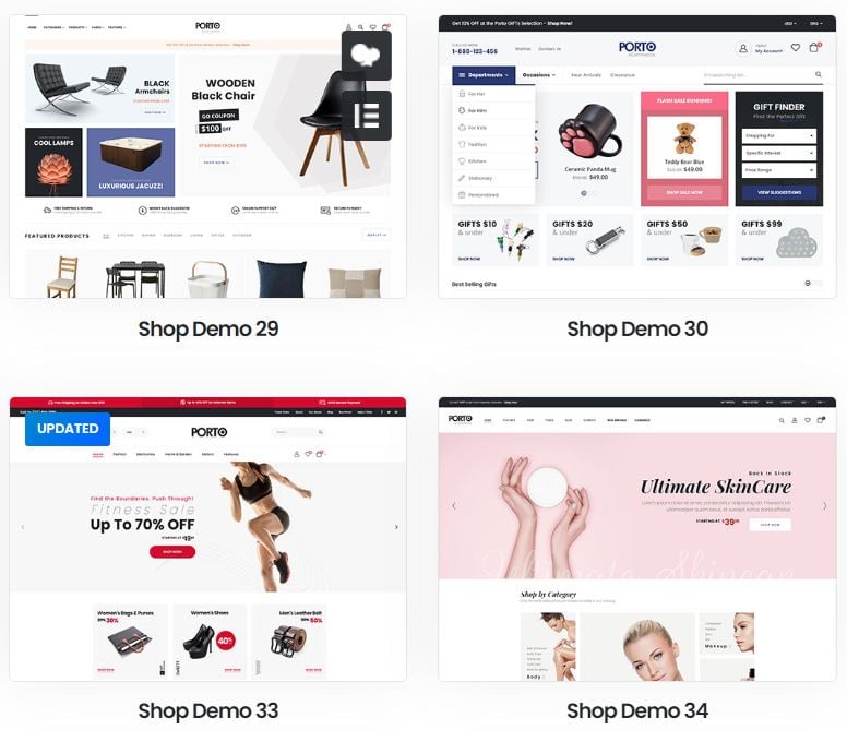 最高のWordPress eCommerceテーマ - Porto