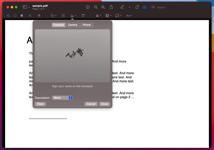 firmar electrónicamente un documento pdf en mac