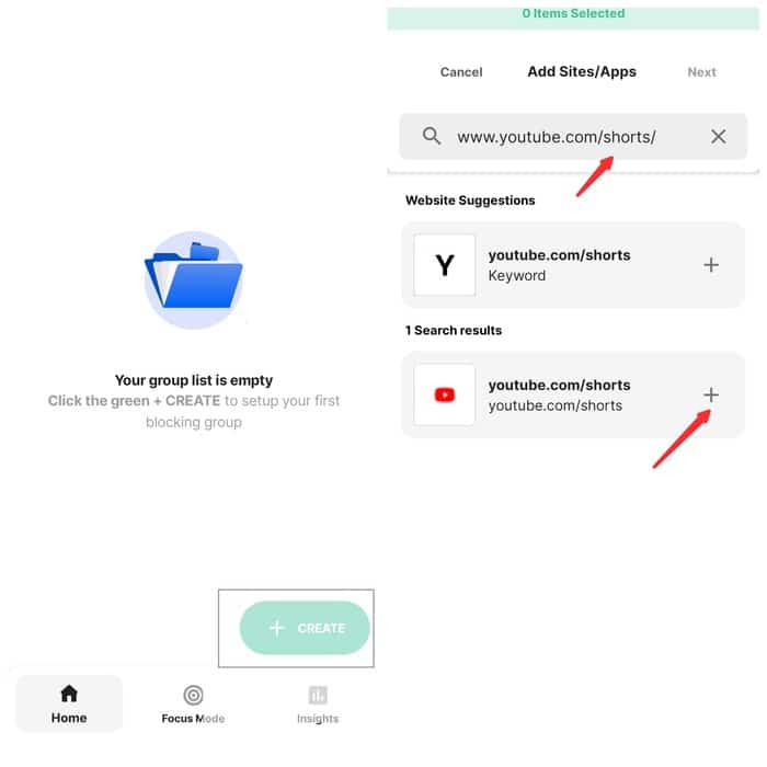 モバイルブラウザでYouTubeショートをブロック