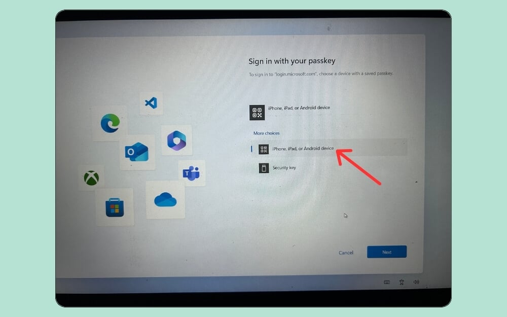 accedi con chiavi di accesso