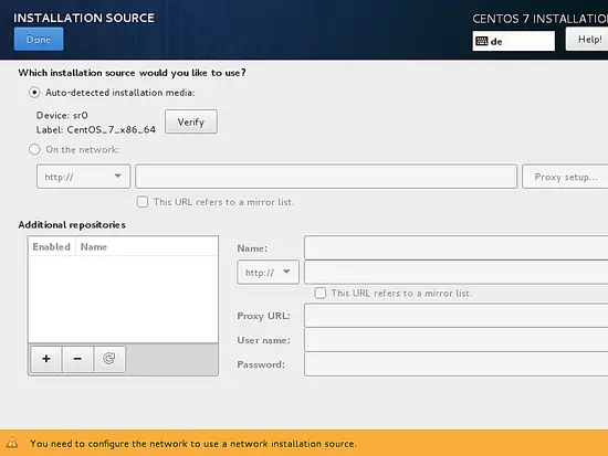 Configurar fuente de instalación