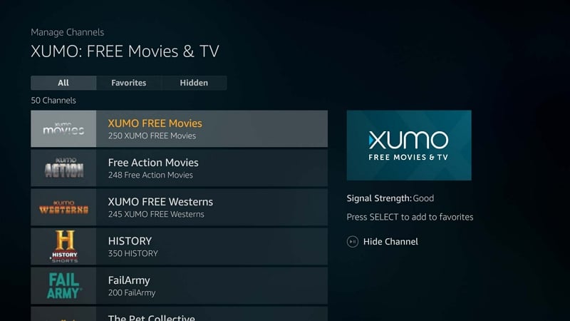 xumo-смотреть фильмы бесплатно