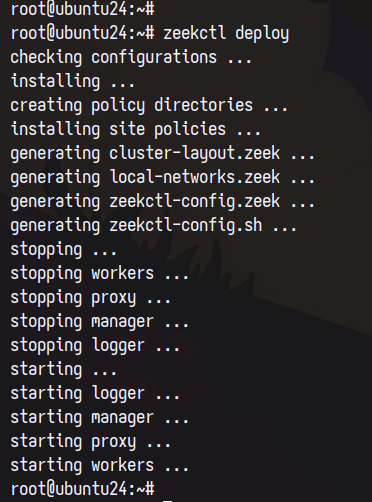 deploy zeek