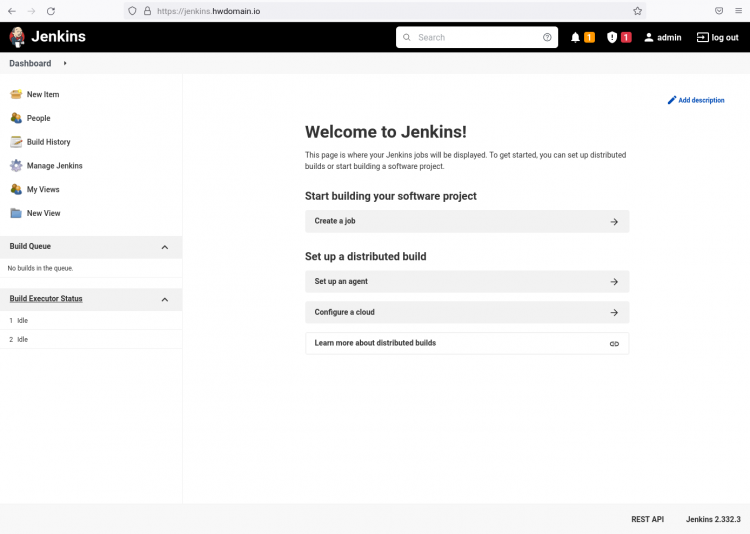 tableau de bord jenkins