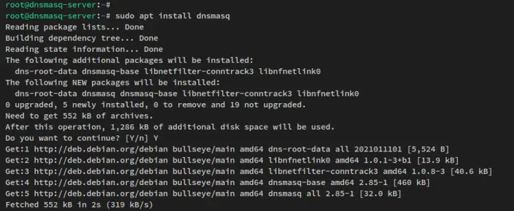 installer dnsmasq