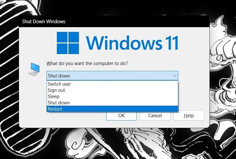 riavviare il pc o laptop windows